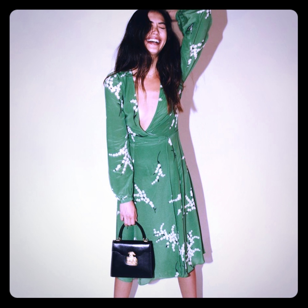 Realisation Par Silk Wrap Dress